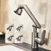 Universal G1/2 Hot and Cold Rotating Faucet 1080 Degree Rotation Copper Material Dual Mode Output Lift Type for Kitchen