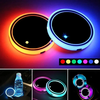 Universal LED Car Cup Holder Light Car Coasters Bottle Atmosphere Light Mats 7 Colors Cup Holder Pad Car Interior Decora