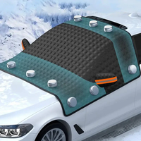 Universal Magnetic Car Snow Cover Thickened Frostproof Car Hood Half Cover Front Windshield Cover For All Seasons