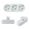 Universal One to Three EU German Standard Conversion Socket Plug Smart Travelling Conversion Power Plug Socket