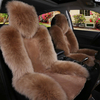Universal Soft Housse de siège avant en peau de mouton pour voiture Tapis de coussin en laine longue