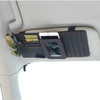 Universal voiture multi-fonction Sun Visor CD Clip Card Téléphone en cuir Téléphone Sun Glassess Holder