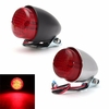 Universel 12V moto LED feu arriere feu stop stop lumière noire chrome