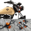 Universel 4pcs rétro moto vélo clignotant noir avant clignotant clignotant indicateur de lumières