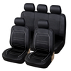 Universel 5 places voiture siège complet housses de protection coussin avant arrière en cuir PU
