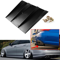 Universel ABS pare-chocs arrière de voiture 4 ailerons protecteur de modification de modification automatique spoiler 22