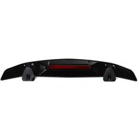 Universel Berline Perforée Sport Tail Spoiler Fixe Voiture Aile Modifiée Arrière Arrière Noir Brillant