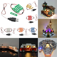 Universel DIY LED Kit De Briques Légères Pour Lego MOC Jouets Port USB Blocs Accessoires Décor
