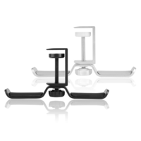 Universel en métal monté sur la tête double porte-écouteurs Internet café moniteur écouteur cintre bureau serrure Clip é