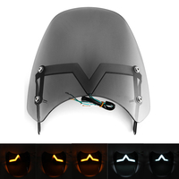 Universel LED Carénage Avant Pare-Brise Moto Pare-Brise Montage 5 "-7" Phare Rond