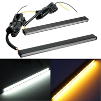 Universel LED conduite diurne DRL clignotant blanc ambre
