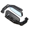 Universel moto vélo rétroviseurs arrière rectangle 8mm 10mm noir de carbone