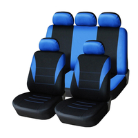 Universel Quatre Saisons Bleu Noir Tissu Housses De Protection De Siège De Voiture 9 pcsensemble Ensemble Airbag Compati