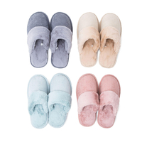 Un nuage Coton Pantoufles Soft Velours Femmes Intérieur Flats Chaussures Hiver Dame Chaude Coton Pantoufle
