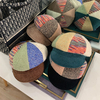 Unsiex velours côtelé Patchwork couleur chaud tout-allumette décontracté gavroche chapeau octogonal chapeau béret chapea
