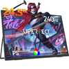 UPERFECT 24.5inch 240Hz Portable Gaming Monitor 1MS Response FHD 1920x1080 IPS USB-C HD AMD FreeSync External Second Scr