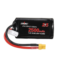 URUAV 7.4V 2500mAh 15/30C 2S Li-ion longue portée Batterie XT30 Prise pour FPV Racing Drone