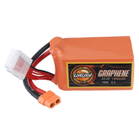 URUAV GRAPHENE 6S 22.2V 1300mAh 100C Lipo Batterie Prise XT60 pour Drone de course RC
