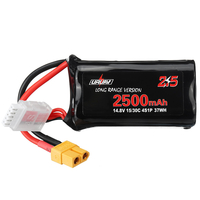 URUAV VTC5 14.8V 2500mAh 15/30C 4S Prise Li-ion longue portée Batterie XT60 pour Drone de course FPV