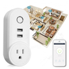 US Prise 110-230V 1250 W WIFI Assistant 2 USB Alexa Commande vocale APP Smart Socket Chargeur