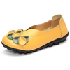 US Taille 5-13 Femmes Chaussures de Fleurs Plates Moccasins de Plein Air Casuels Glissants Bout Rond en Cuir