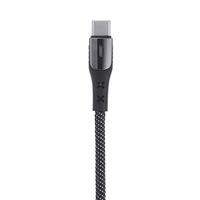 USAMS SJ321 U27 5A Type C Câble de données de charge rapide tressé avec voyant 0.5M pour tablette Smartphone