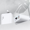 USAMS T30 18W QC3.0 PD3.0 chargeur USB de voyage rapide à affichage numérique pour Samsung S10 pour iPhone 11 Pro Max Hu