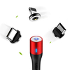 USAMS U29 2.4A Type C Micro USB Lightning câble de données de charge rapide magnétique pour iPhone XS 11Pro Huawei P30 P