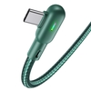 USAMS U57 Double angle droit Type-C Câble de données de charge rapide Micro USB 1, 2 M pour Samsung Galaxy Note S20 ultra