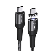 USAMS U58 Type-C à Type-C Câble de données magnétiques 100W PD Câble de connexion à Charge rapide Connecteur 480Mbps US-