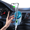 USAMS US-CD170 15W support de téléphone de charge sans fil de voiture magnétique support dévent LED indicateur de c