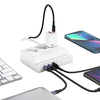 USAMS 6 en 1 prise dextension USB multiprise 65W Super Sic USB PD chargeur avec 3 prises CA 2400W / double 65W USB-
