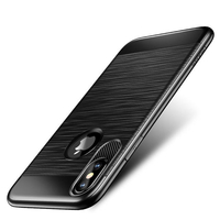 USAMS dissipant la chaleur carbone fibre Soft TPU Case pour iPhone X