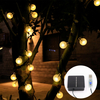 USB + solaire alimenté 60 LED String Light Garden Path Yard Decor lampe étanche