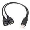 USB 2.0 A Mâle à 2 Dual USB Femelle Jack Diviseur en Y Câble d