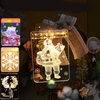 USB 3D Acrylique Blanc Chaud Colorful LED Suspension Mur Lumière Lumière De Noël Parti De Mariage Illusoire Décor Lampe