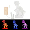 USB 3D dinosaure LED lampe de bureau trois couleurs veilleuse pour chambre maison cadeau décoration de fête