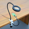 USB 3X loupe à souder loupe lampe de travail support de fer à souder banc étau table pince avec 2pcs bras flexibles