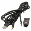 Usb aux prise casque mâle voiture 3.5mm AFFLEURANTS montage entrée du panneau adaptateur