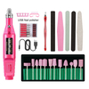 USB électrique perceuse à ongles machine ongles polisseur stylo bricolage acrylique Nail Art manucure outils ensemble