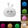 USB RVB Rechargeable Mignon Silicone LED Nuit Lumière Tapez Tactile Atmostphere Lumière pour Enfant Dormant