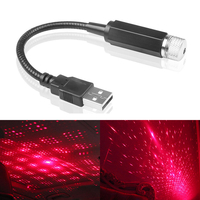 USB Type Voiture Intérieur Atmosphère Étoilée Lumière Laser Décoration Plafonnier Violet Bleu / Rouge