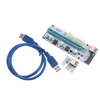 USB3.0 PCI-E 1x à 16 x SATA + 4P + 6P Extender Riser Card Adapter Câble dalimentation Miner
