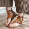 USGr.5-12RomanSandalsLace Up Strap Flat Shoes