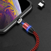 USLION 3A LED 360 degrés de rotation magnétique TPE charge rapide 1M Type-C câble de données pour Samsung S10 + Note8 HU