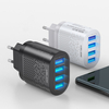 USLION 48W chargeur USB quatre USB QC3.0 adaptateur de chargeur mural de voyage charge rapide pour iPhone XS 11Pro Max M