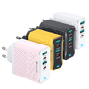 USLION BK303 100W 4-Port USB PD Charger 2USB-A+2USB-C PD QC3.0 Fast Charging Wall Charger Adapter EU Plug US Plug for iP