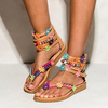 USTaille5-12BohemianZipperSandalesà fleurs plates