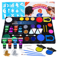 UV Glow Blacklight Kit de peinture pour le visage et le corps Outils de peinture de couleur