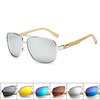 UV400 Bamboo Legs Hommes Femmes Lunettes de soleil Cadres en métal Outdoor Colorful Glasses Goggle